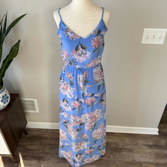 Abercrombie & Fitch Spaghetti Strap hydrangea Maxi Dress - Picture 5 of 9